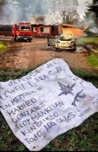 Acción de sabotaje se produjo en Galvarino, Fundo Nilpe. Se lo atribuye Agrupación L.N.M (Liberación Nacional Mapuche)