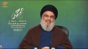 Nasrralah, Secretario General de Hezbollah de El Libano: Es EEUU la maldición y el flagelo