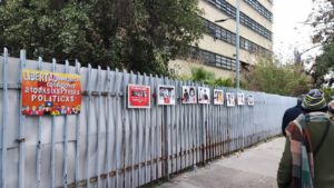 Homenaje en las afueras del Ex-Cuartel Borgoño a los ultimos Detenidos Desaparecidos de la DIctadura