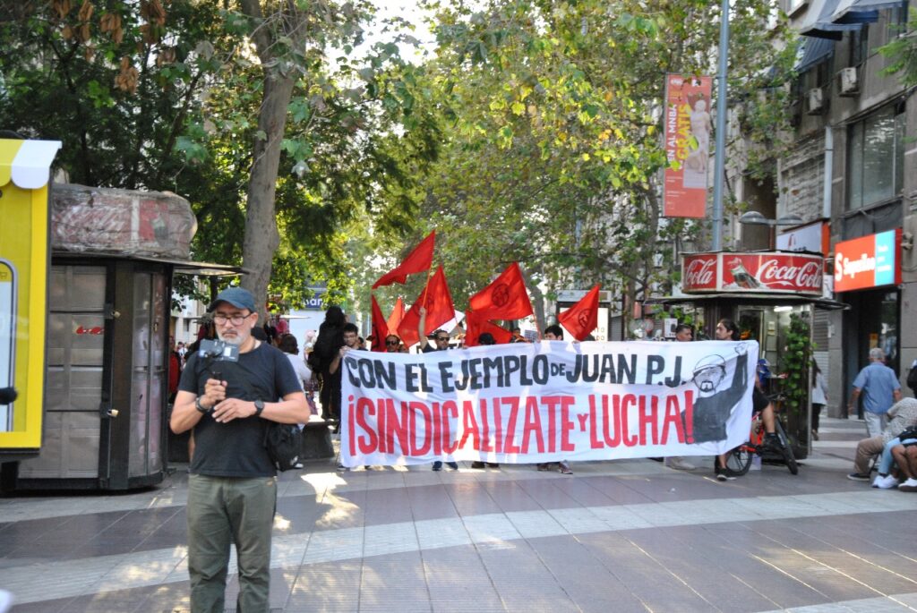 Marcha en conmemoración de una año mas de la muerte del Dirigente Sindical Juan Pablo Jiménez